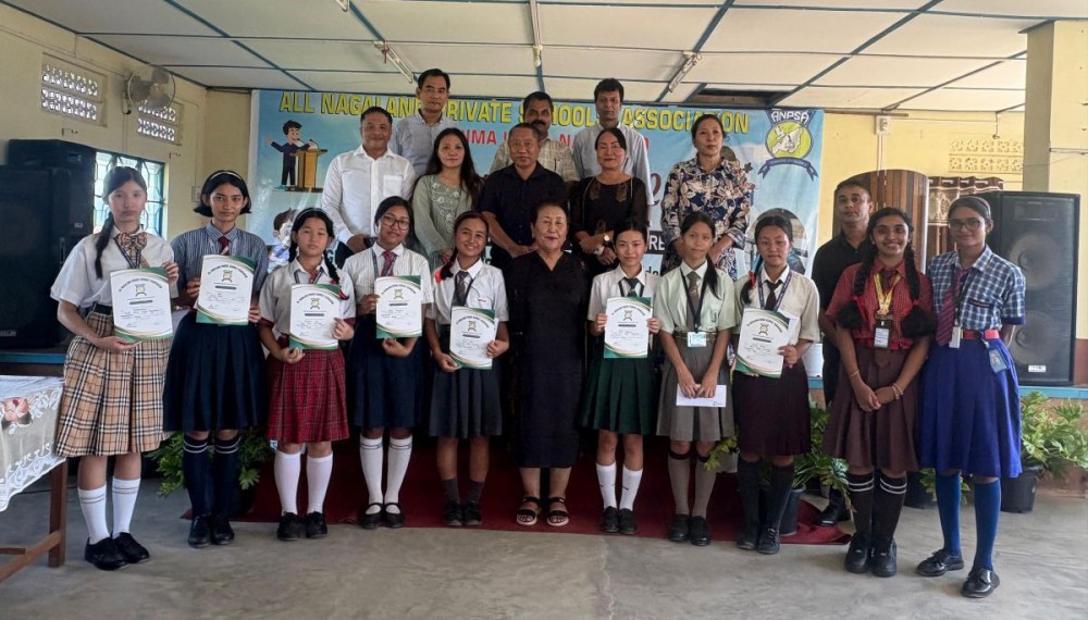 Winners ANPSA Literary Competition 2025 with the guest of honour alongwith the office bearers.